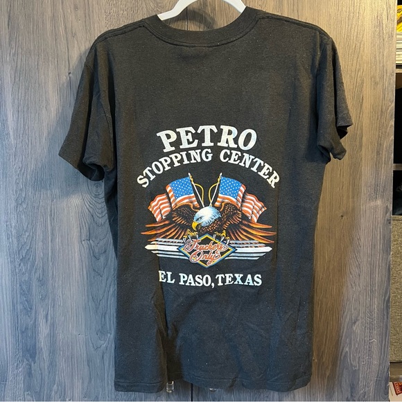 Vintage 1991 “Ride With The Wind” Truckers Only 3D Emblem Single Stitch T-Shirt - Picture 4 of 7